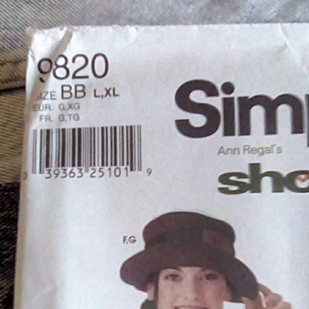 Simplicity 9820 Jacket vest scarf hat headband sz L-XL